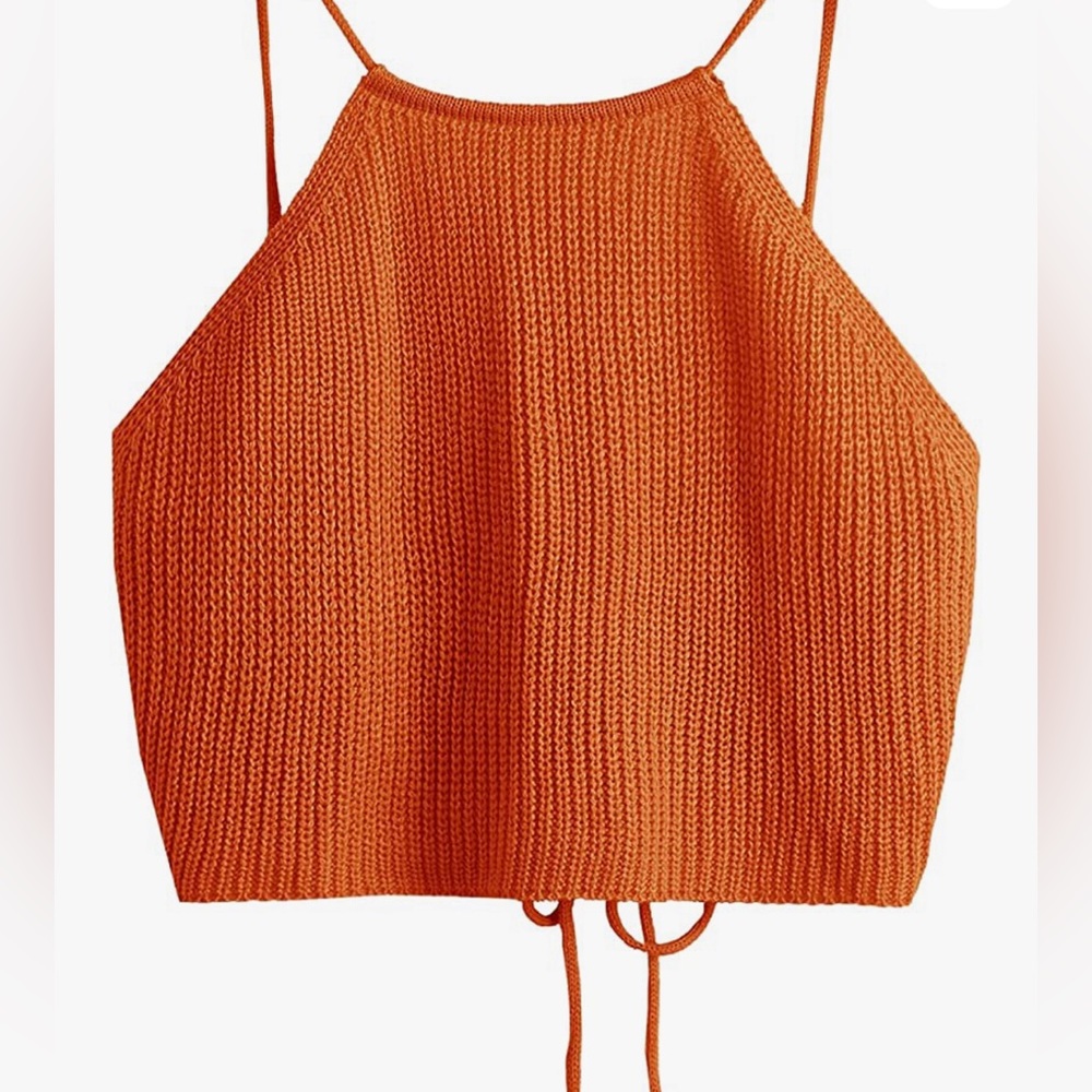 SweatyRocks Women's Sleeveless Camisole Criss Cross Backless Crop Top